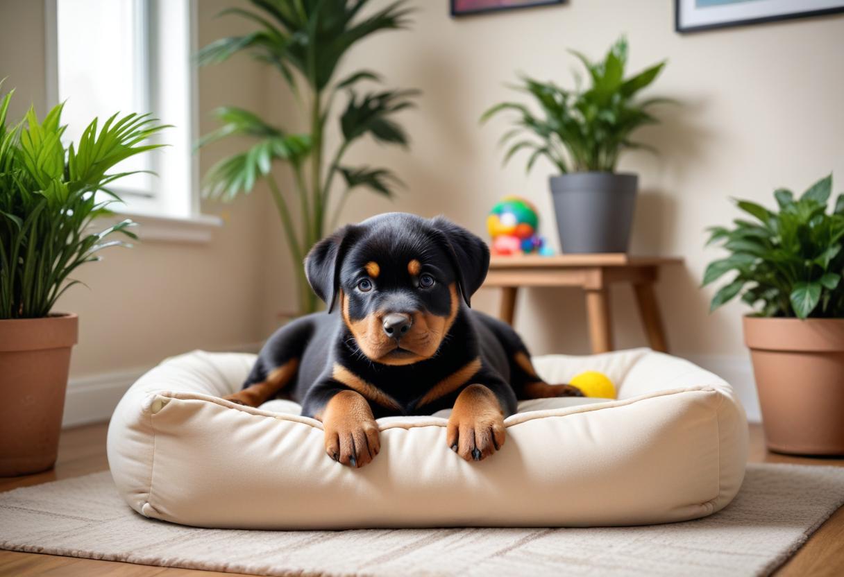Rottweiler valp illustration
